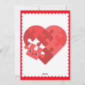 赤いハートパズルあなたは恋しく思ザ・ピース シーズンカード (裏面)