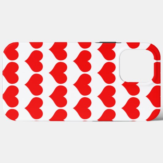 赤いハートパターンバレンタインデーかわいい素敵 Case-Mate iPhoneケース (裏面 (横))