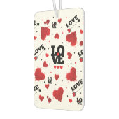 赤いハートパターンバレンタインデー カーエアーフレッシュナー (左)