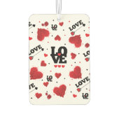 赤いハートパターンバレンタインデー カーエアーフレッシュナー (裏面)