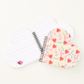 赤いハートパターン緩和曲線ノートブック ノートブック (内部)