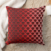 赤いハートパターン装飾用クッション クッション (ブランケット)