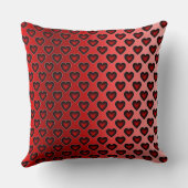 赤いハートパターン装飾用クッション クッション (裏面)