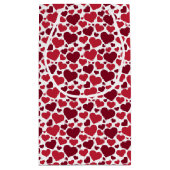 赤いハートパターン スモールペーパーバッグ (裏面)