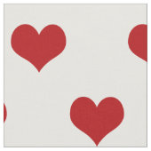 赤いハートパターン ファブリック (クローズアップ)