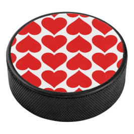 赤いハートパターン、ロマンチック、愛 アイスホッケーパック