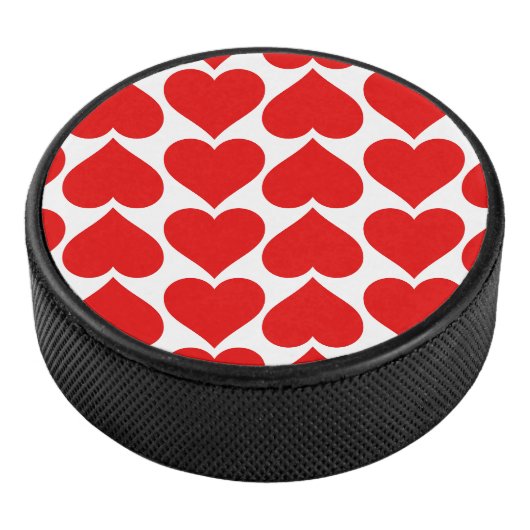 赤いハートパターン、ロマンチック、愛 アイスホッケーパック (3/4)
