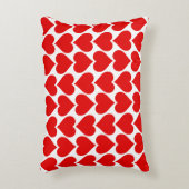 赤いハートパターン、ロマンチック、愛 アクセントクッション (正面(垂直))
