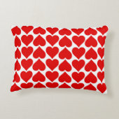 赤いハートパターン、ロマンチック、愛 アクセントクッション (裏面)