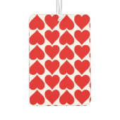 赤いハートパターン、ロマンチック、愛 カーエアーフレッシュナー (裏面)