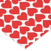 赤いハートパターン、ロマンチック、愛 ショートテーブルランナー (コーナー)