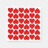 赤いハートパターン、ロマンチック、愛 スタンダードカクテルナプキン (正面)