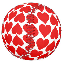 赤いハートパターン、ロマンチック、愛 ソフトボール