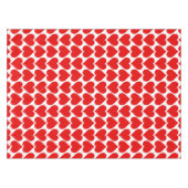 赤いハートパターン、ロマンチック、愛 テーブルクロス (正面(横))