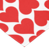 赤いハートパターン、ロマンチック、愛 テーブルクロス (アングル)