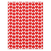 赤いハートパターン、ロマンチック、愛 テーブルクロス (正面)
