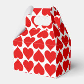 赤いハートパターン、ロマンチック、愛 フェイバーボックス (正面サイド)