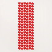赤いハートパターン、ロマンチック、愛 ヨガマット (裏面)