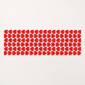 赤いハートパターン、ロマンチック、愛 ヨガマット (正面(横))