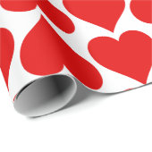 赤いハートパターン、ロマンチック、愛 ラッピングペーパー (ロールコーナー)