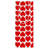 赤いハートパターン、ロマンチック、愛 ワインギフトバッグ (裏面)