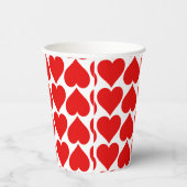 赤いハートパターン、ロマンチック、愛 紙コップ (右)