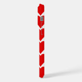 赤いハートパターン、ロマンチック、愛 iPhoneケース (左側面)