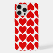 赤いハートパターン、ロマンチック、愛 iPhoneケース (裏面)