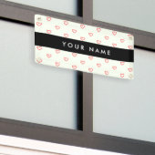 赤いハートパターン，愛，あなたの名前，パーソナライズ 横断幕 (ビルの外側)