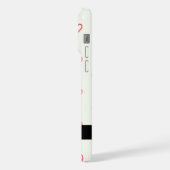 赤いハートパターン，愛，あなたの名前，パーソナライズ iPhoneケース (左側面)