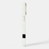 赤いハートパターン，愛，あなたの名前，パーソナライズ iPhoneケース (右側面)