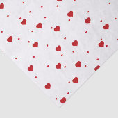 赤いハートパターン 薄葉紙 (詳細)