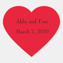 赤いハートパーソナライズされたシール