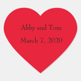 赤いハートパーソナライズされたシール ハートシール