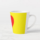 赤いハートヒートアポップ・アートのート カフェラテマグ (右)