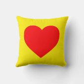 赤いハートヒートアポップ・アートのート クッション (裏面)