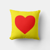 赤いハートヒートアポップ・アートのート クッション (正面)