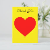 赤いハートヒートアポップ・アートのート サンキューカード (スタンド正面)