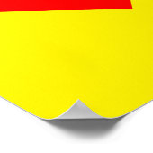 赤いハートヒートアポップ・アートのート ポスター (角)