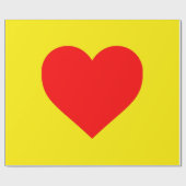 赤いハートヒートアポップ・アートのート ラッピングペーパー (フラット)