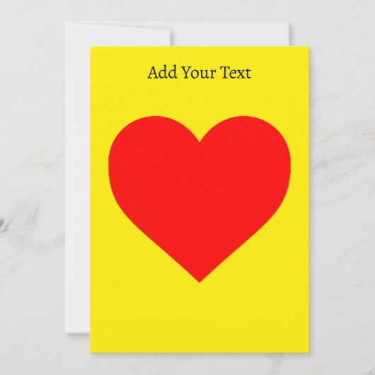 赤いハートヒートポップ・アートのアーカスタムト 招待状 (正面)