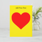 赤いハートヒートポップ・アートのアーカスタムト 招待状 (スタンド正面)