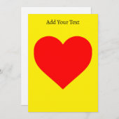 赤いハートヒートポップ・アートのアーカスタムト 招待状 (正面/裏面)