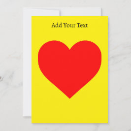 赤いハートヒートポップ・アートのアーカスタムト 招待状