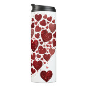赤いハートビッグ・ラブ・ヴァレンティネス・デイ タンブラー (回転右)