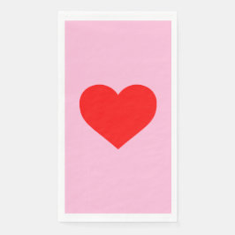赤いハートビートパステルピンク