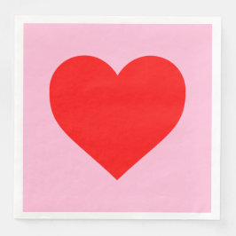 赤いハートビートパステルピンク