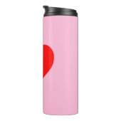 赤いハートビートパステルピンク タンブラー (回転右)