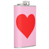赤いハートビートパステルピンク フラスク (右)