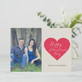 赤いハートフォトバレンティーンズデイフラットカード シーズンカード (スタンド正面)